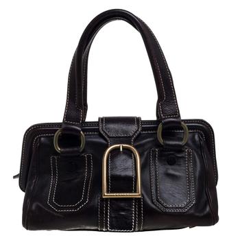 celine tote, [二手商品] Celine | Celine Brown Leather Buckle Satchel商品图片 5.4折