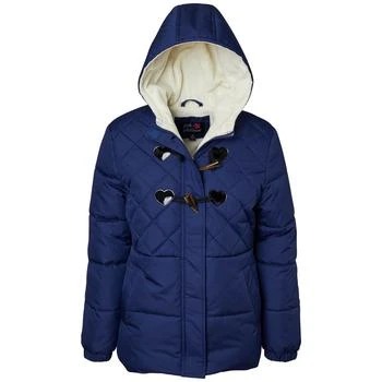 Wippette | Pink Platinum Big Girls Hooded Toggle-Detail Quilted Puffer Jacket,商家Macy's,价格¥225