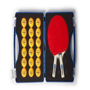 商品Tour Competition Table Tennis Case Set Includes 2 Python Rackets 18 Balls图片