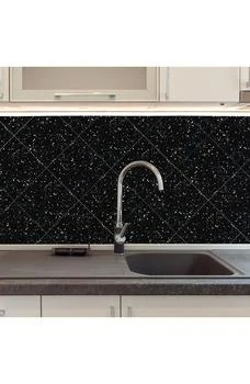 WALPLUS | Terrazzo Holographic Glitter Black Wall Tile Sticker 24-Piece Set,商家Nordstrom Rack,价格¥195