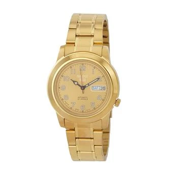 Seiko | 5 Automatic Gold Dial Yellow Gold-tone Men's Watch SNKK38J1 5.4折, 满$75减$5, 满减