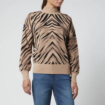 推荐Ted Baker Women's Panthia Animal Stripe Sweater - Natural商品