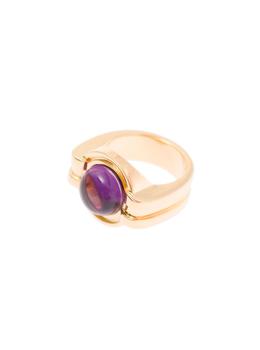 商品Leda Madera | Sophia  Gold Plated Brass Rings wirh Purple Stone detail Leda Madera Woman,商家Baltini,价格¥1299图片