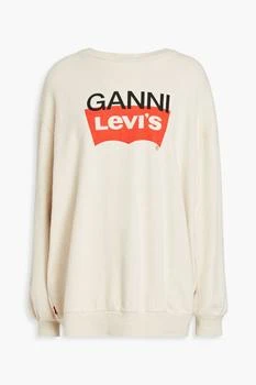 Ganni | Logo-print French cotton-blend terry sweatshirt 2.5折