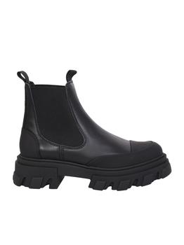 ganni鞋, Ganni | GANNI CHELSEA BOOTS WITH ICONIC LOGO BY GANNI. INNOVATIVE BUT FUNCTIONAL DESIGN; TIMELESS ACCESSORY商品图片 7.4折