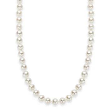 Macy's | 18" Cultured Freshwater Pearl Strand Necklace in Sterling Silver 淡水珍珠项链(7-8mm),商家Macy's,价格¥1554
