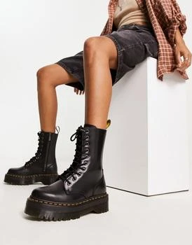 推荐Dr Martens Jadon hi boots in black商品