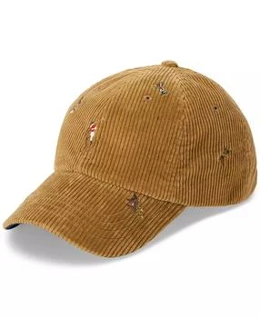Ralph Lauren | Men's Duck-Embroidered Corduroy Ball Cap,商家Macy's,价格¥490