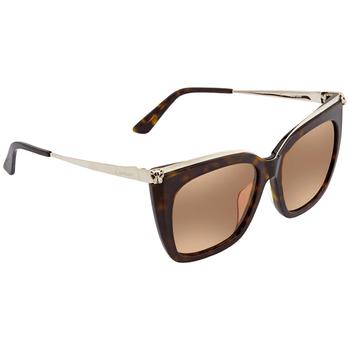 卡地亚眼镜图片, Cartier | Panthere Brown Butterfly Ladies Sunglasses CT0030SA 002 54商品图片 5.3折