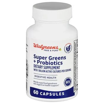 Walgreens Free & Pure | Super Greens + Probiotics Capsules,商家Walgreens,价格¥220