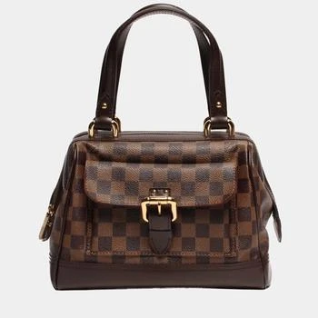 推荐Louis Vuitton Brown Coated Canvas Leather Damier Ebene Knightsbridge Satchel Bag商品