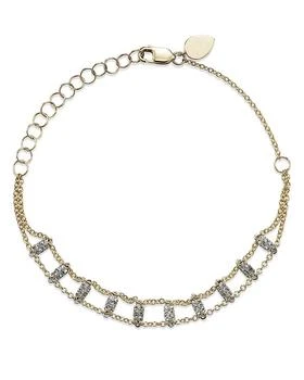 Meira T | 14K White & Yellow Gold Diamond Bars Bracelet,商家Bloomingdale's,价格¥6536