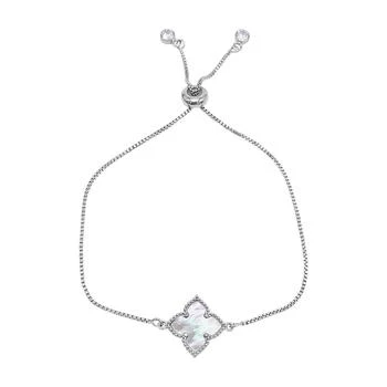 ADORNIA | Adornia Four Point Flower Bolo Bracelet White Mother of Pearl silver 3.3折, 独家减免邮费