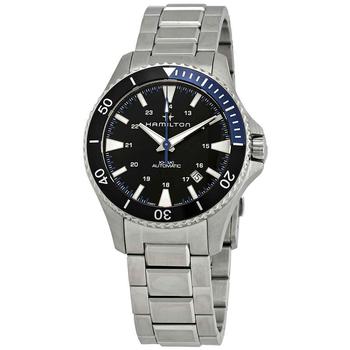 汉密尔顿手表代购, Hamilton | Khaki Navy Scuba Automatic Batman Bezel Mens Watch H82315131商品图片 6.9折