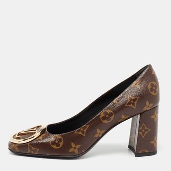 lv高跟鞋, [二手商品] Louis Vuitton | Louis Vuitton Brown Monogram Canvas Madeleine Pumps Size 38商品图片 8.9折, 满1件减$100, 满减