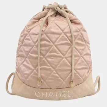 [二手商品] Chanel | Chanel Pink Quilted Satin Drawstring Backpack 满$3001减$300, $3000以内享9折, 独家减免邮费, 满减