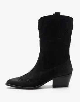 Off The Hook | Off The Hook Soho knee leather cowboy boots in black,商家ASOS,价格¥640