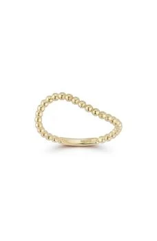 Ember Fine Jewelry | 14K Yellow Gold Ball Wave Ring,商家Nordstrom Rack,价格¥1923