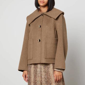 gani经典款, Ganni | Ganni Brushed Wool-Blend Jacket商品图片 额外7折, 额外七折