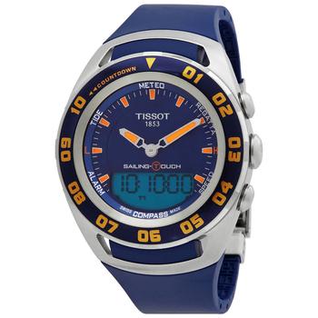推荐Sailing Touch Perpetual Alarm World Time Chronograph Quartz Analog-Digital Blue Dial Mens Watch T056.420.27.041.01商品