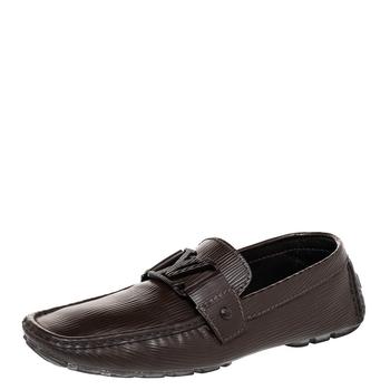 lv男鞋官网, [二手商品] Louis Vuitton | Louis Vuitton Dark Brown Epi Leather Monte Carlo Slip On Loafers Size 41商品图片 6.4折, 满1件减$100, 满减