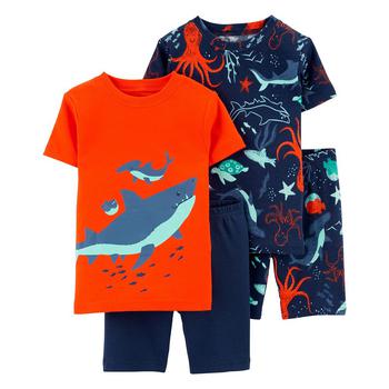 Carter's | Baby Boys 4-Piece Snug Fit Pajama Set商品图片,2.9折起