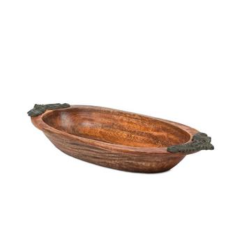 商品The GG Collection | Heritage Collection Antiquity Oval Display Wood Bowl,商家Macy's,价格¥2497图片