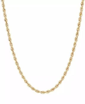 Macy's | 14k White Gold Diamond-Cut Rope Chain 18" Necklace (2-1/2mm),商家Macy's,价格¥2956