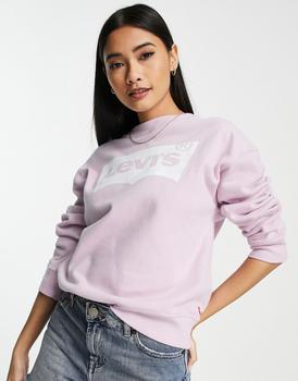 李维斯卫衣, Levi's | Levi's sweatshirt with batwing print logo in purple商品图片 7.5折