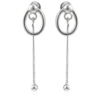 Burberry | Oval And Charm Palladium-plated Drop Earrings In Palladio商品图片,6.8折, 满$275减$25, 满减