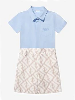 Fendi | Baby Boys FF Logo Romper in White,商家Childsplay Clothing,价格¥4231