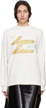 We11done | White Logo Print Long Sleeve T-Shirt商品图片,6.1折