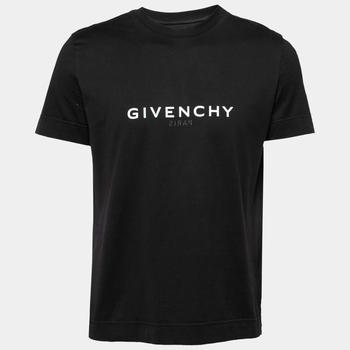 product Givenchy Black Logo Print Cotton Short Sleeve Crew Neck T-Shirt M image