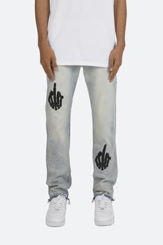 mnml排扣裤是什么牌子, MNML | D272 Skeleton Straight Denim - Blue/Black商品图片 
