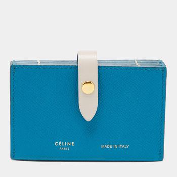 推荐Celine Blue/Beige Leather Accordeon Card Holder商品