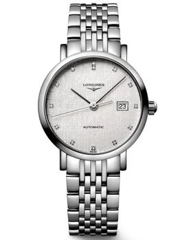 Longines | Longines Elegant Automatic Silver Diamond Dial Steel Women's Watch L4.310.4.77.6 7.5折, 独家减免邮费