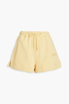 推荐Embroidered cotton-blend fleece shorts商品