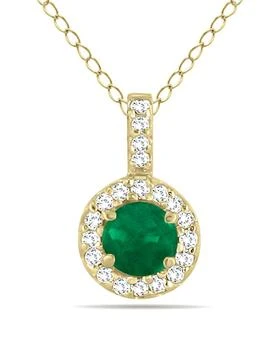 Gem Spark | Gem Spark 14K 0.55 ct. tw. Diamond & Emerald Necklace,商家Premium Outlets,价格¥8487