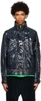 stone island羽绒服直邮, Stone Island | Black & Green Track Down Jacket & Vest商品图片 