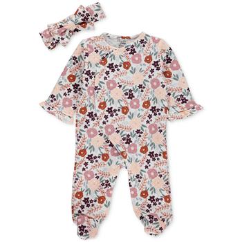 商品Chickpea | Baby Girls Floral Sleep and Play with Headband, 2 Piece Set,商家Macy's,价格¥119图片