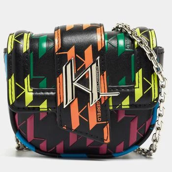 推荐Karl Lagerfeld Multicolor Leather K/Saddle Chain Coin Purse商品