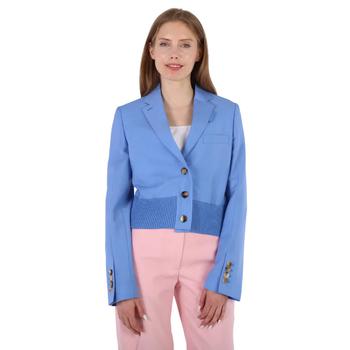 Burberry | Ladies Vivid Cobalt Mohair-Wool Tailored Blazer Jacket商品图片,4.4折, 满$300减$10, 独家减免邮费, 满减