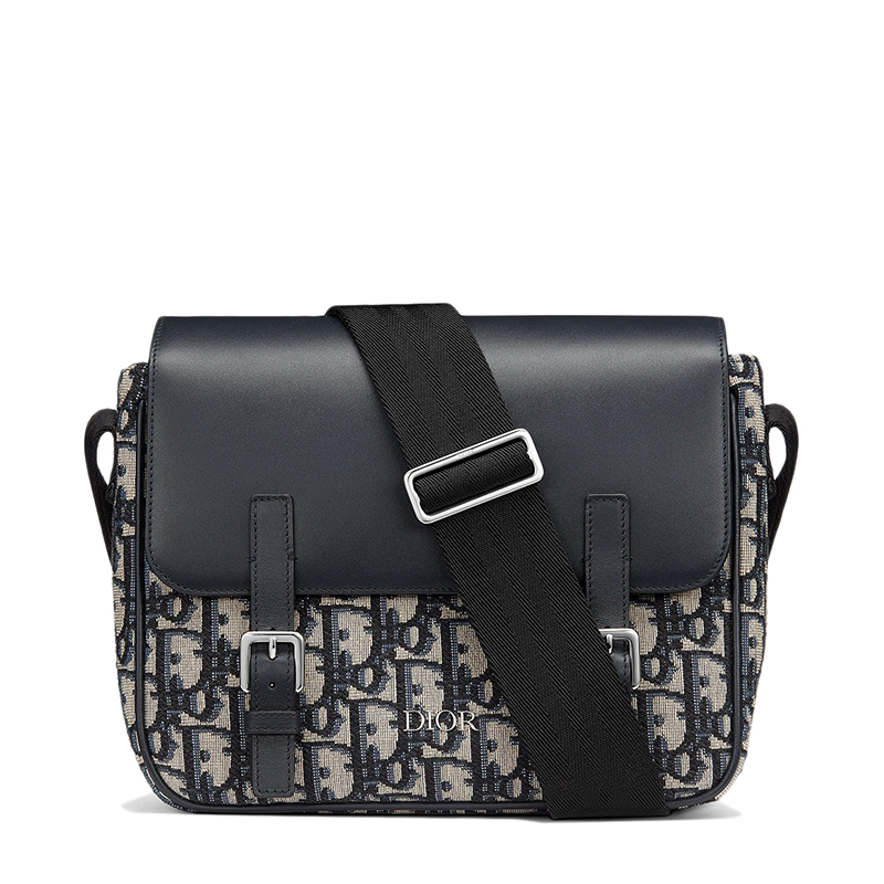商品Dior | DIOR/迪奥 21年春夏款MESSENGER 儿童Oblique帆布配小牛皮翻盖单肩斜挎邮差包,商家VP FRANCE,价格¥12788图片