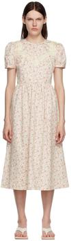 Sandy Liang, Sandy Liang | Off-White Noche Midi Dress商品图片 
