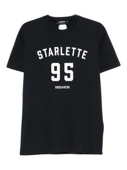 DSQUARED2 | Printed Black T-Shirt With Bold White Details,商家Premium Outlets,价格¥2445