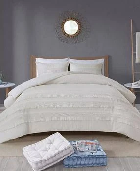 Madison Park | Amaya Seersucker 3-Pc. Comforter Set,商家Macy's,价格¥748