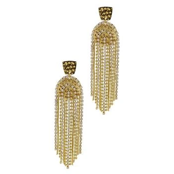 ADORNIA | 14K Gold-Tone Plated Deco-Inspired Crystal Cascade Earrings 独家减免邮费
