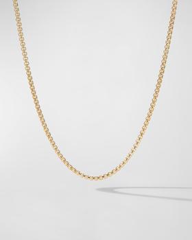 商品David Yurman | Men's Box Chain Necklace in Brushed 18K Gold, 2.7mm,商家Neiman Marcus,价格¥27159图片