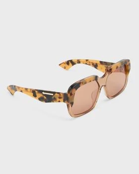 KAREN WALKER | Beveled Two-Tone Acetate Square Sunglasses 独家减免邮费