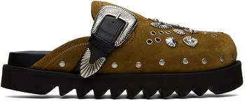 推荐SSENSE Exclusive Tan Studded Loafers商品